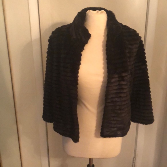 Express Jackets & Blazers - Gorgeous Like New Express Black Fur Coat!!